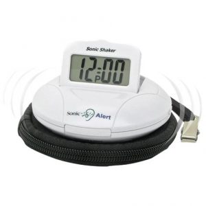 Sonic Shaker Vibrating Travel Alarm Clock Health Products