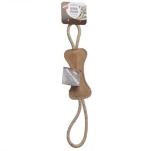 Spot Dura-Fused Leather Bone Tug Dog Toy Health Products