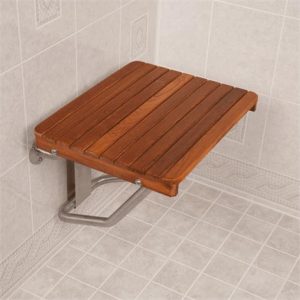 Teakworks4u ADA Compliant Wall Mount Plantation Teak Shower Seat Health Products