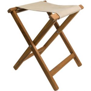 Teakworks4u Folding Teak Camp Stool With Canvas Seat Health Products