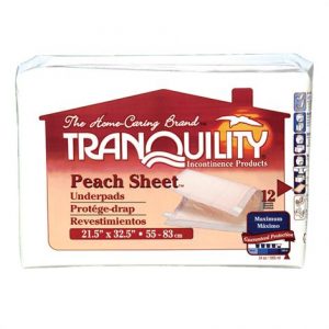 Tranquility Peach Sheet Disposable Underpad Health Products