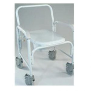 Tubular Fabricators Deluxe Commode With Solid Stem Casters Health Products