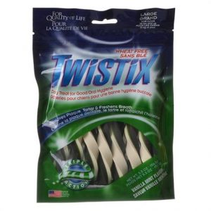 Twistix Wheat Free Dental Dog Treats - Vanilla Mint Flavor Health Products