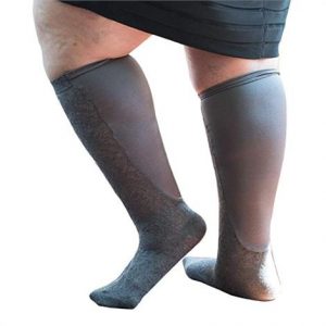 Xpandasox Plus Size/Wide Calf Brocade Cotton Blend Knee High Compression Socks Health Products