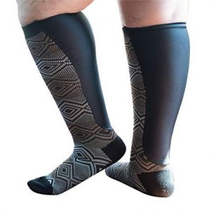 Xpandasox Plus Size/Wide Calf Geometric Knee High Compression Socks Health Products