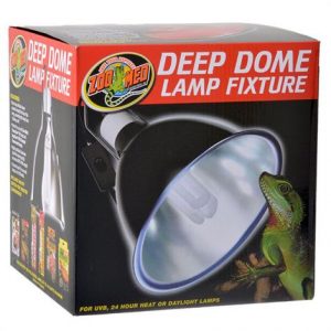 Zoo Med Deep Dome Lamp Fixture - Black Health Products