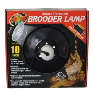 Zoo Med Delux Porcelain Brooder Lamp - Black Health Products